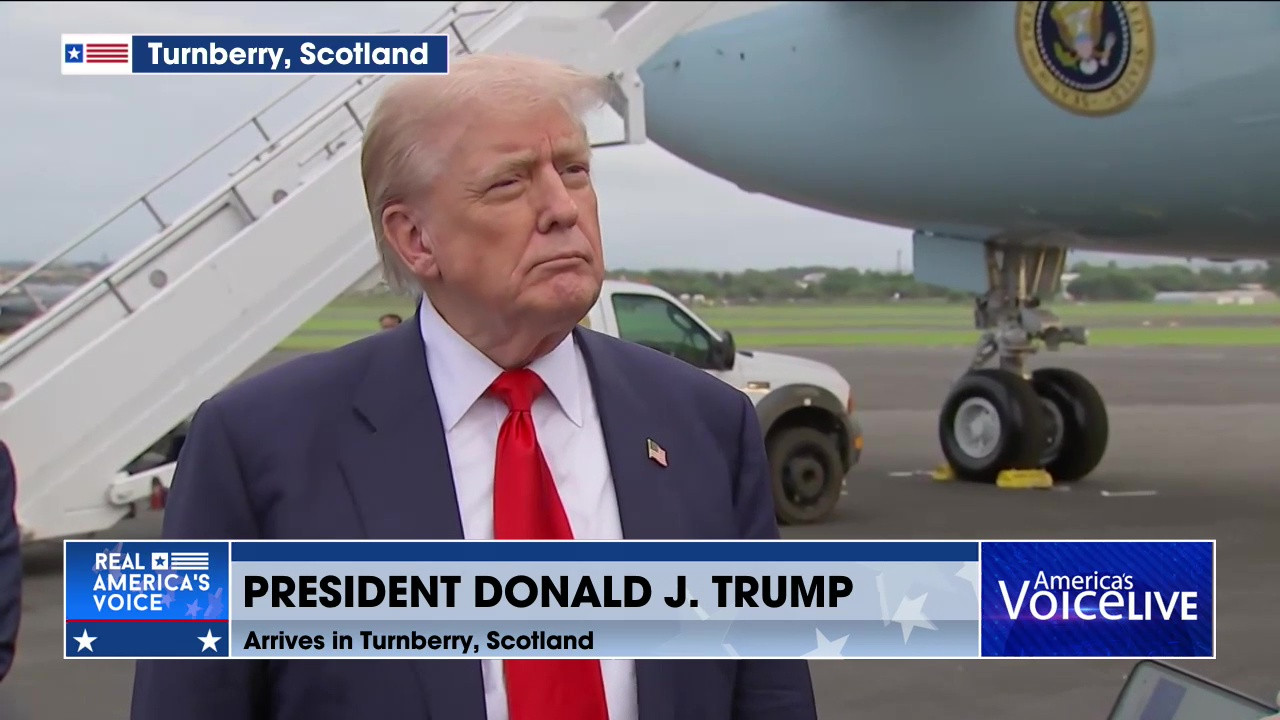 PRESIDENT DONALD TRUMP ARRIVES IN GLASGOW, SCOTLAND