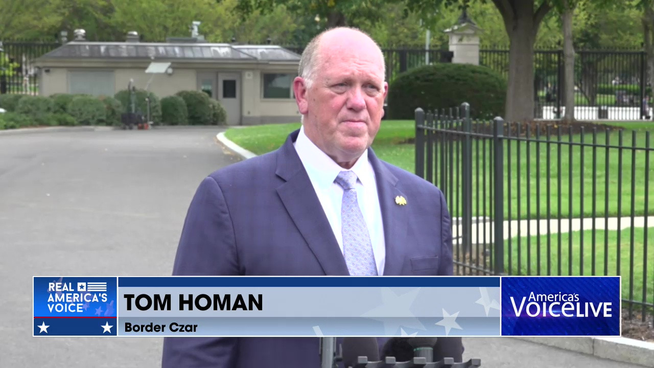 TOM HOMAN ADDRESSES THE MEDIA OUTSIDE THE WHITE HOUSE