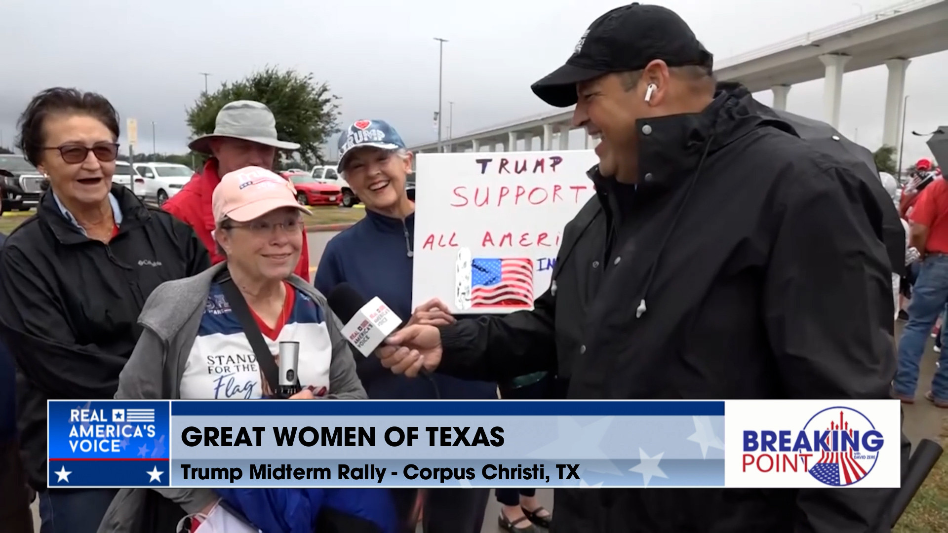 B - David continues his travels and chats with the Trump Rally attendees in Corpus Christi, TX