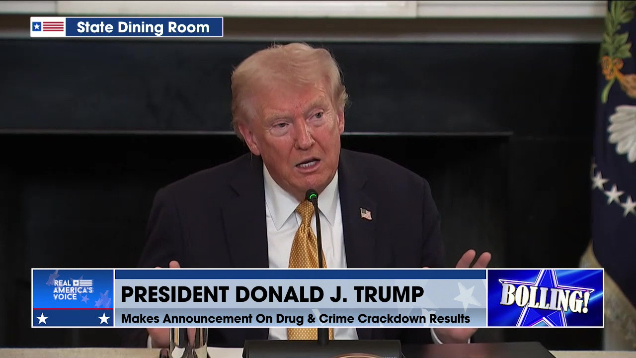 PRES. TRUMP MAKES ANNOUNCEMENT FROM WH: DRUG & CRIME CRACKDOWN RESULTS