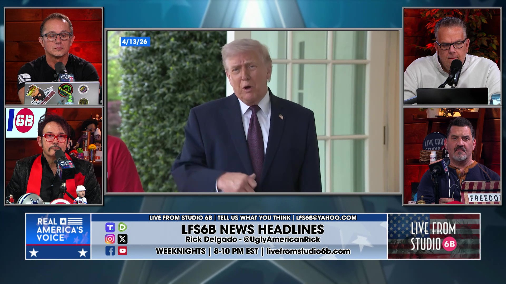 4-13-26 3 - Sports,Trump on McIlroy, Oil tankers heading to US for fill-up, Iran War update