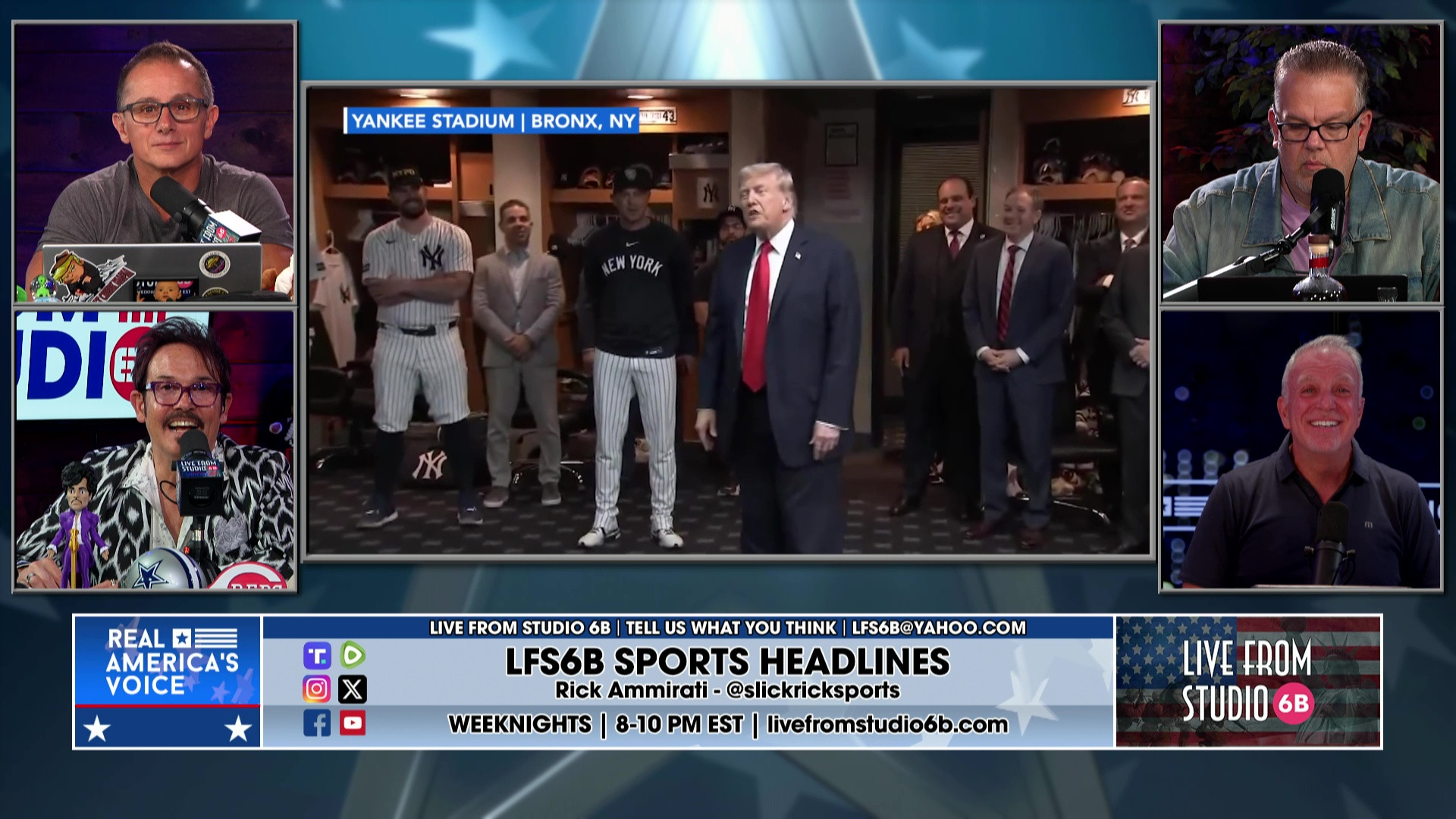 9-11-25 4 - Trump at Yankee Stadium tonight, 2001 World series pitch