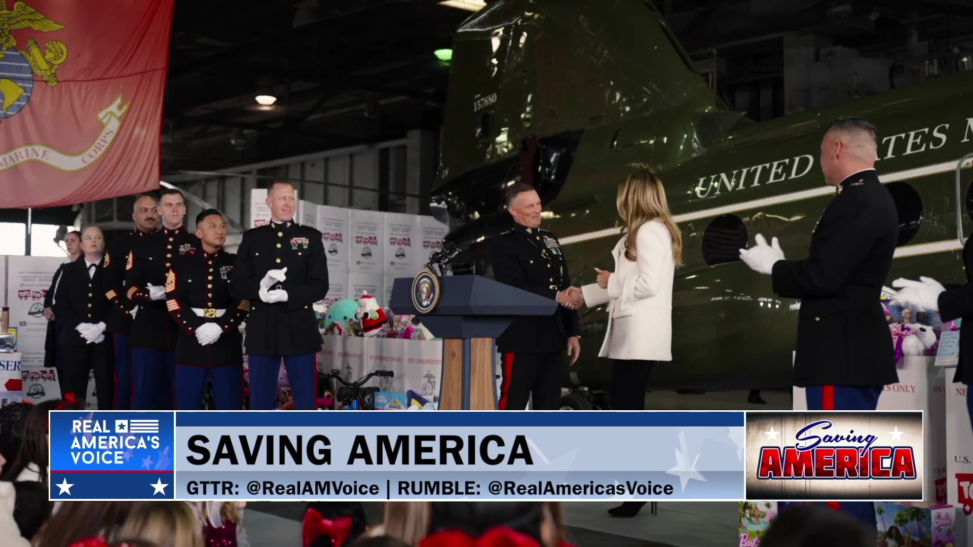 MELENIA TRUMP ATTENDS TOYS FOR TOTS EVENT