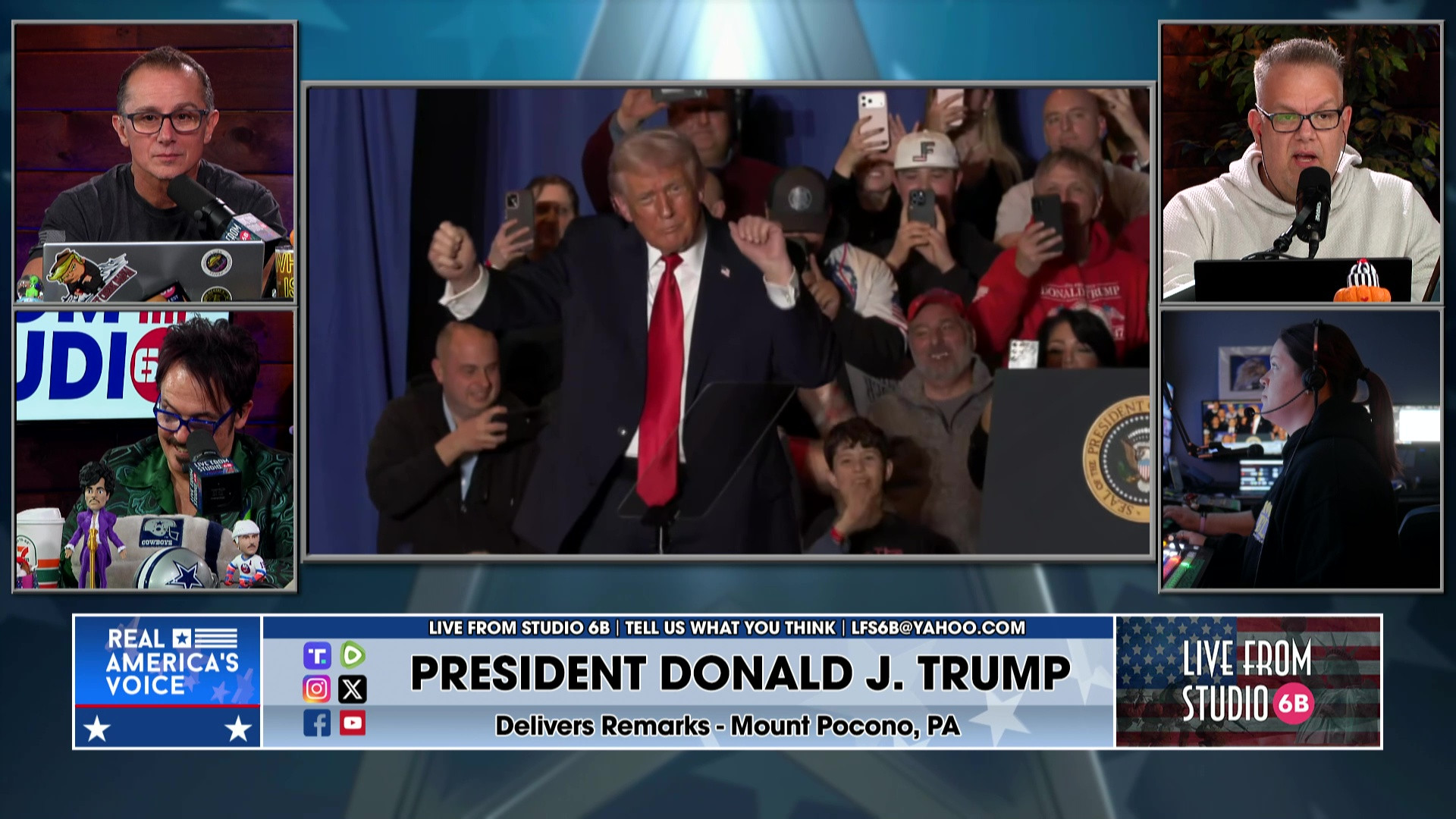 12-7-25 HOUR 1 - Trump's Remarks from Mount Pocono, PA, discussion, talking elections