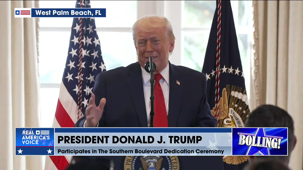 PRESIDENT TRUMP PARTICIPATES IN THE SOUTHERN BOULEVARD DEDICATION CEREMONY