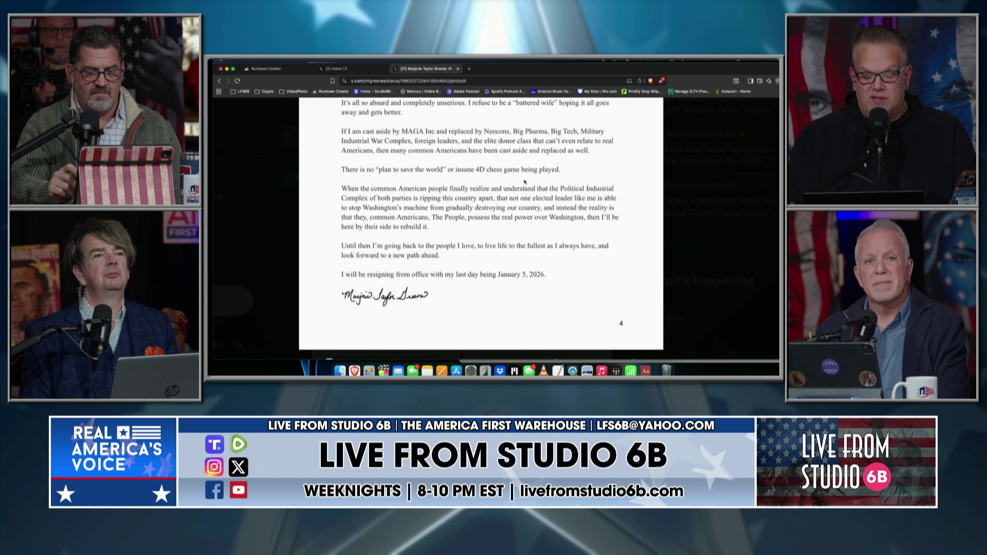 11-21-25 2 - Breaking News of MTG announcing retirement, roundtable discussion