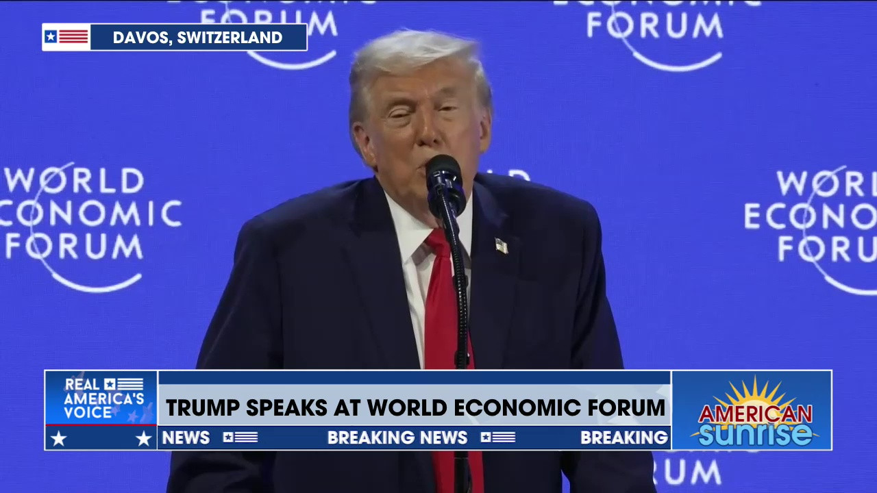 TRUMP SPEAKS AT WORLD ECONOMIC FORUM