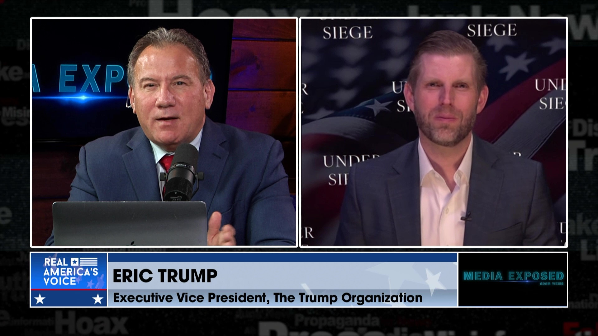 ME 10-12-25 D - Adam asks Eric Trump about media attacks and his book Under Siege