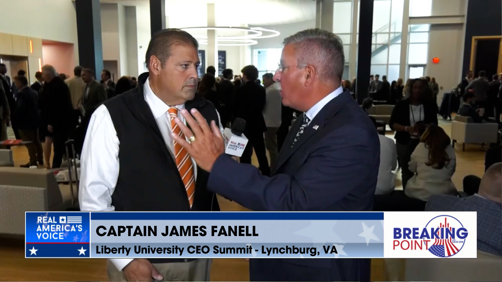 D - David interviews Cleo Paskal and Captain James Fanell at Liberty University CEO Summit