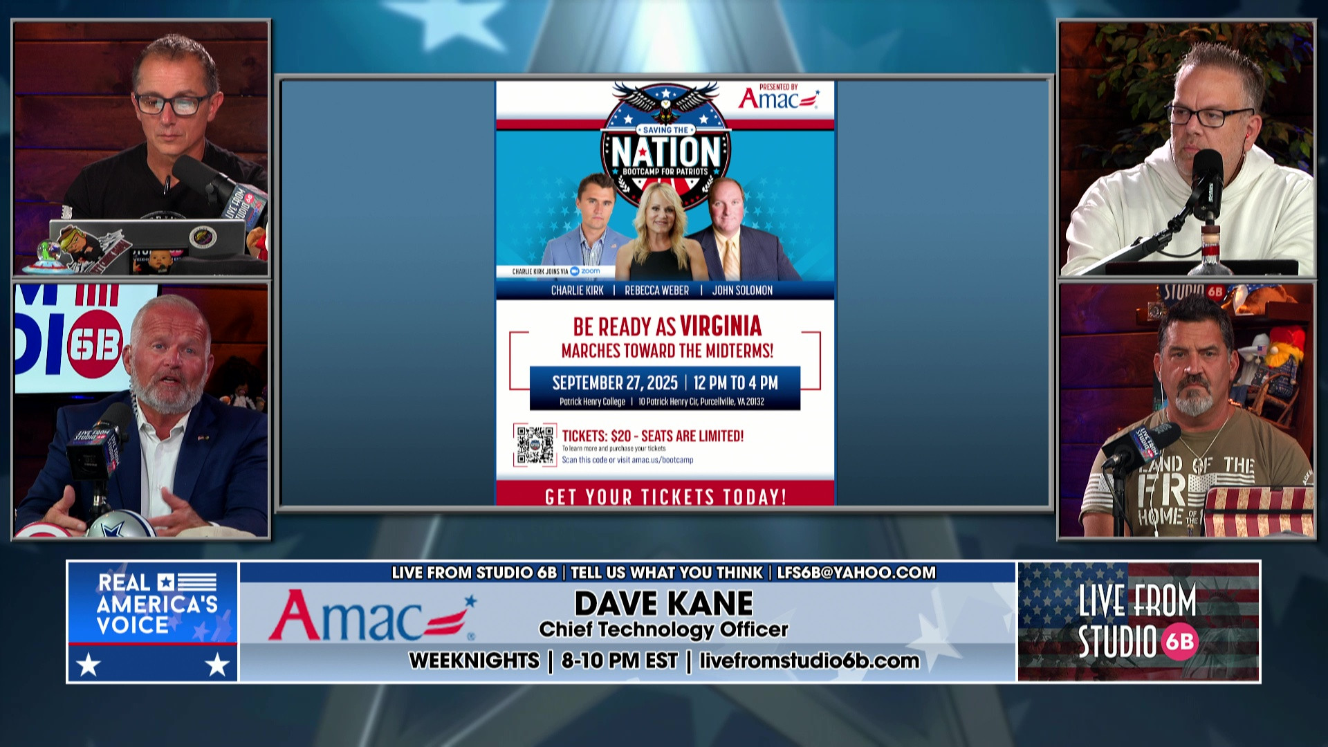8-18-25 1 - Dave Kane from AMAC sits in to pitch Patriot Boot Camp