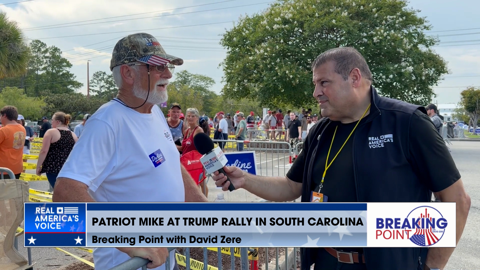 BP 08-29-26 C - David Talks with Patriots at Trump's Rally For Darline Graham in SC