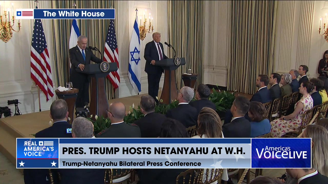 PRESIDENT TRUMP HOSTS NETANYAHU AT THE WHITE HOUSE