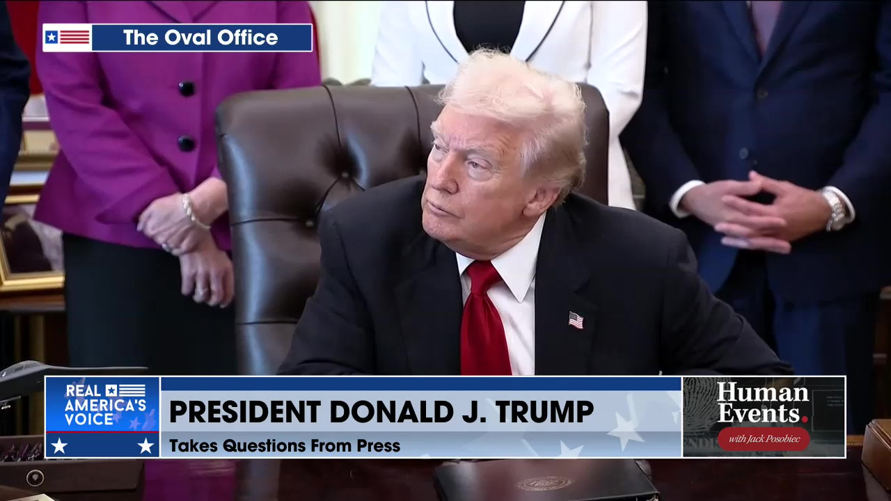 President Trump Takes Questions From the Oval Office