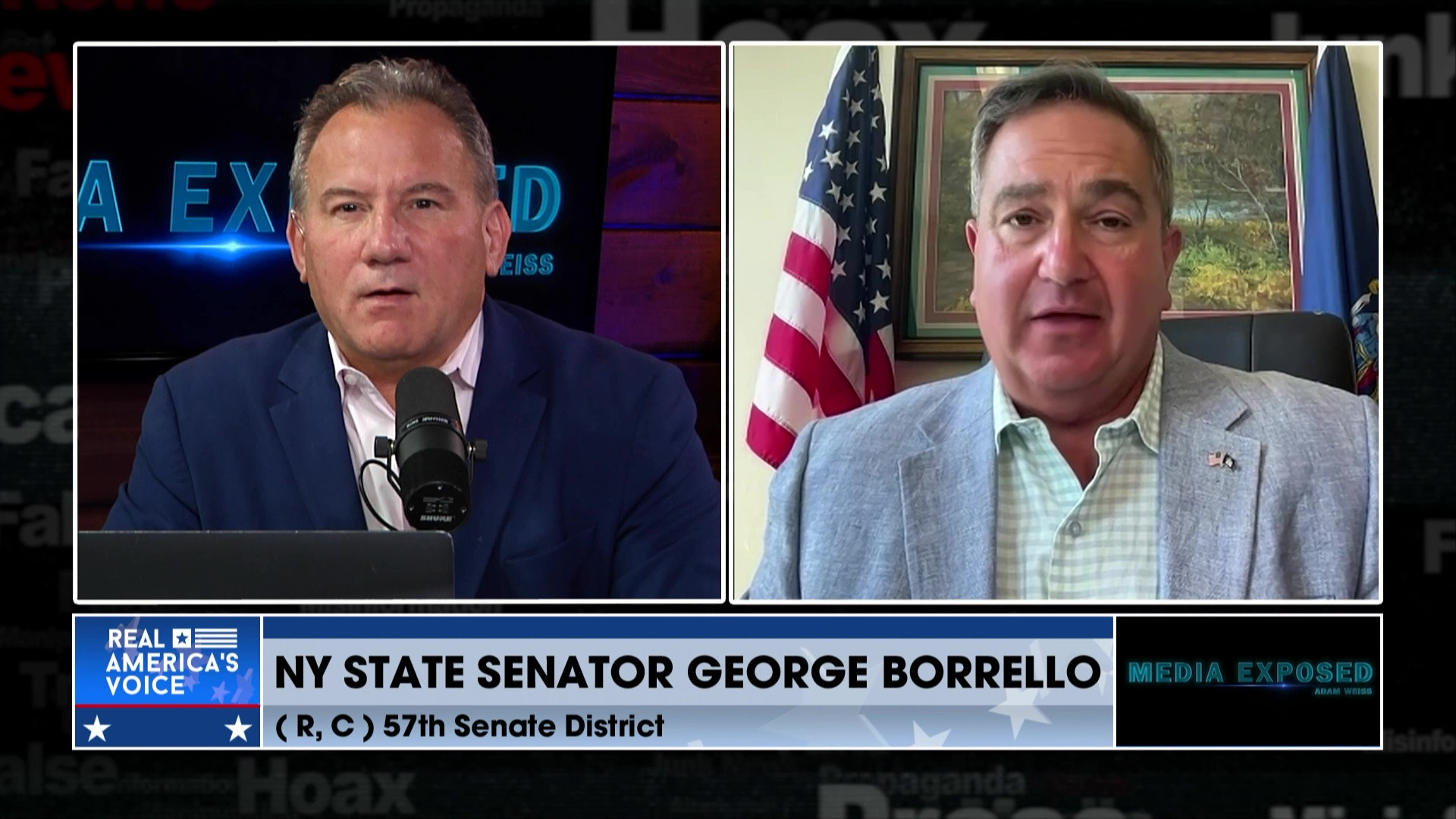 ME 8-17-25 C - Adam and NY State Senator George Borrello discuss gerrymandering and Dems