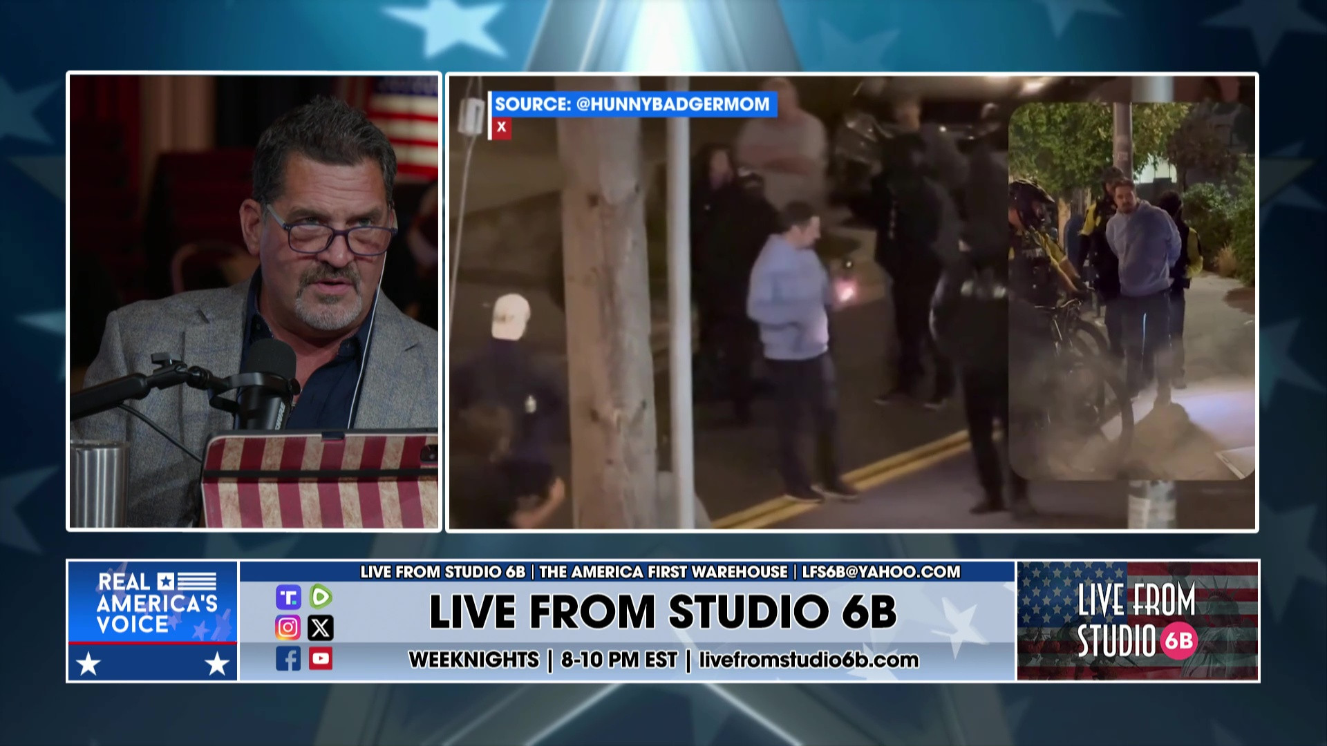 10-3-25 5 - KDJ in the crowd, Nick Sortor Portland arrest, WH response, discussion