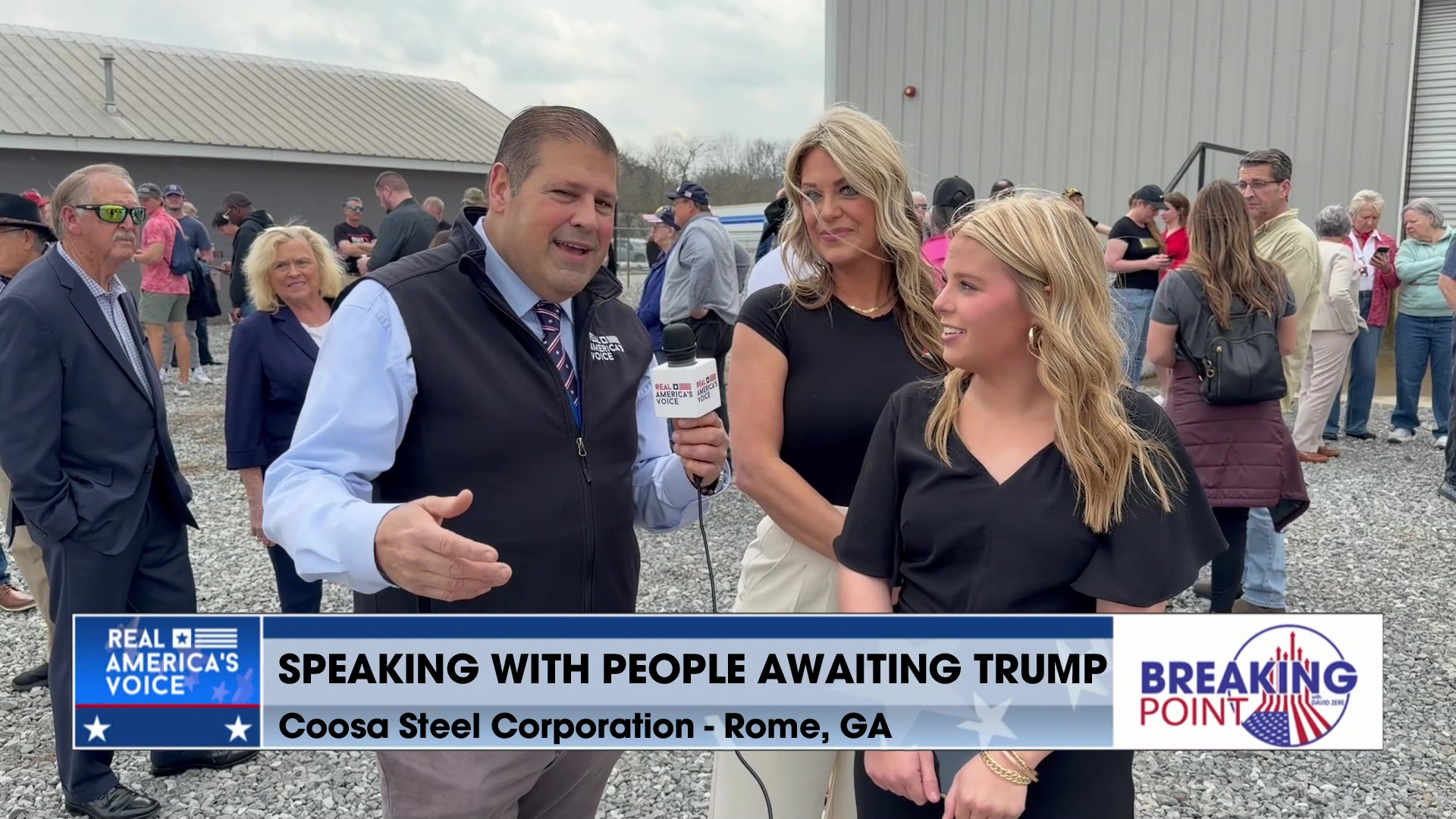 BP 2-28-26 A - David talks with the people on the ground in Rome, GA awaiting President Trump