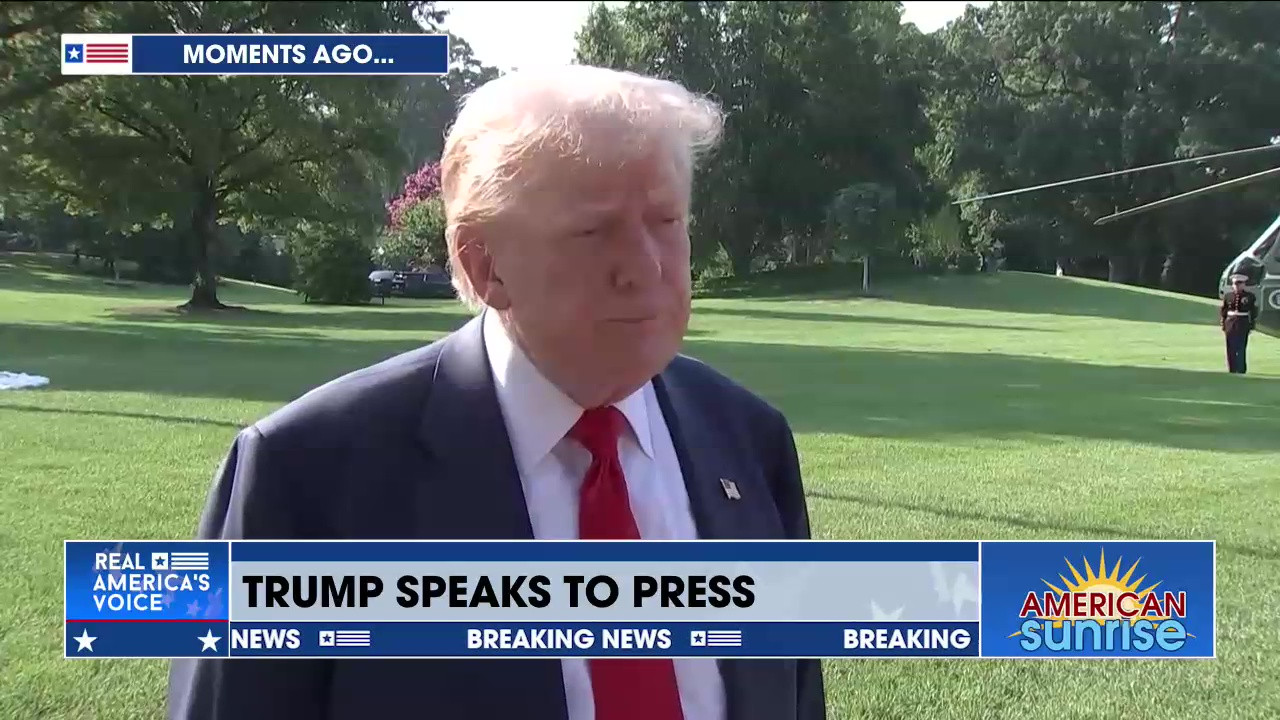 PRESIDENT TRUMP ADDRESSES REPORTERS AHEAD OF SCOTLAND TRIP