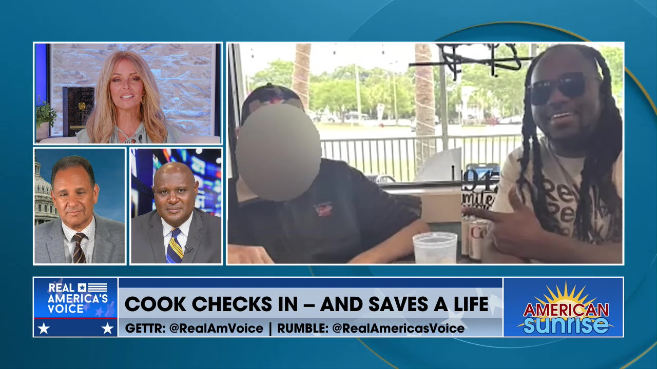 COOK CHECKS IN -- AND SAVES A LIFE