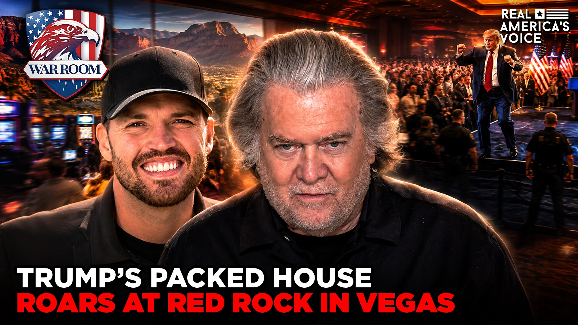 PACKED HOUSE ROARS AT RED ROCK AS TRUMP PREPS TAX CUT SPEECH | WAR ROOM PM W STEVE BANNON