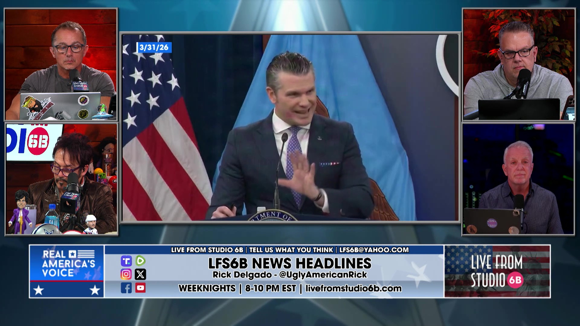 3-31-26 3 - Iran War Update, discussion, Hegseth on Straight of Hormuz, gas prices