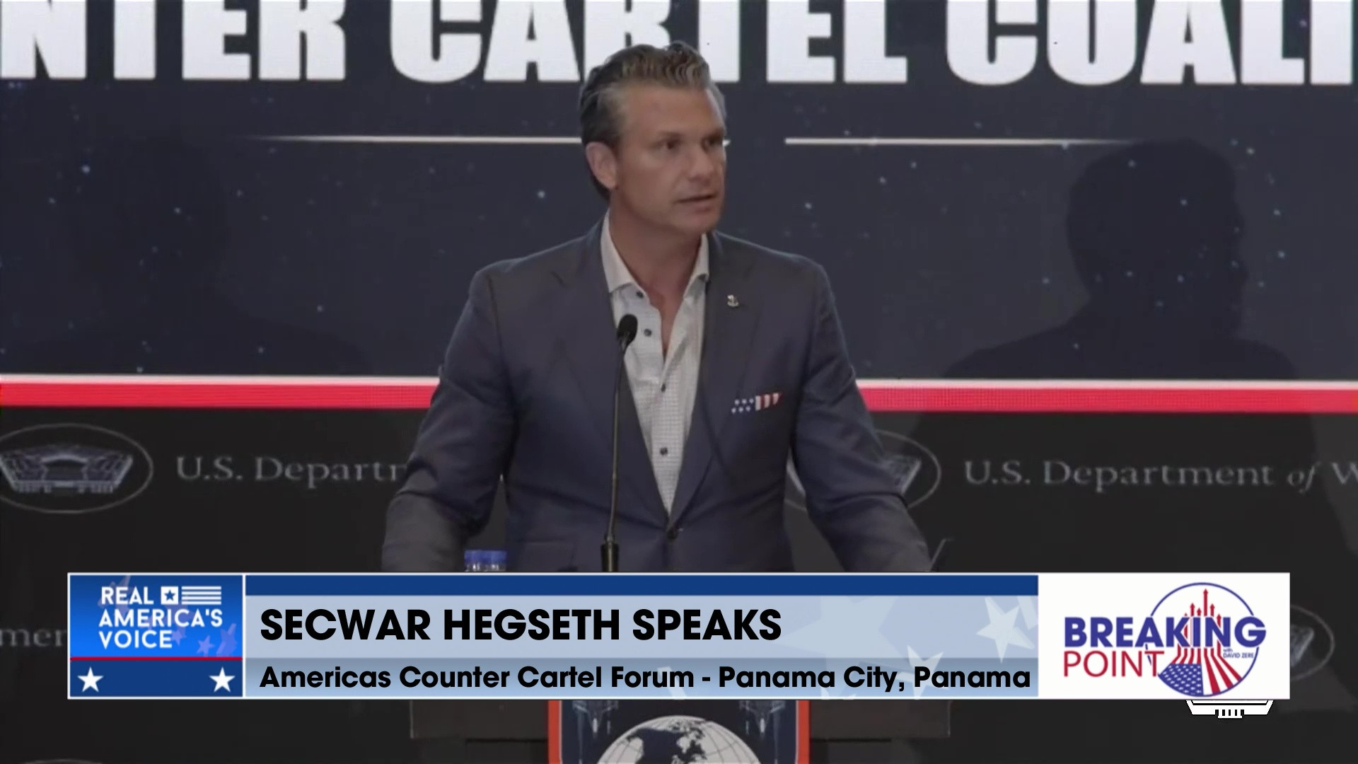 BP 8-15-26 C- David travels with SECWAR Pete Hegseth to the Americas Counter Cartel Forum in Panama