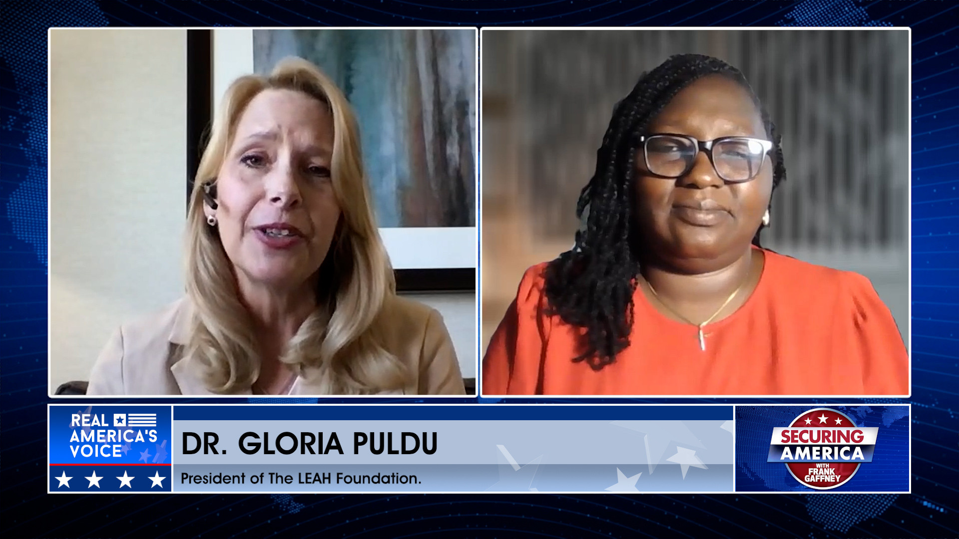 Frank Gaffney is joined by Dede Laugesen & Dr. Gloria Puldu Pt. 1