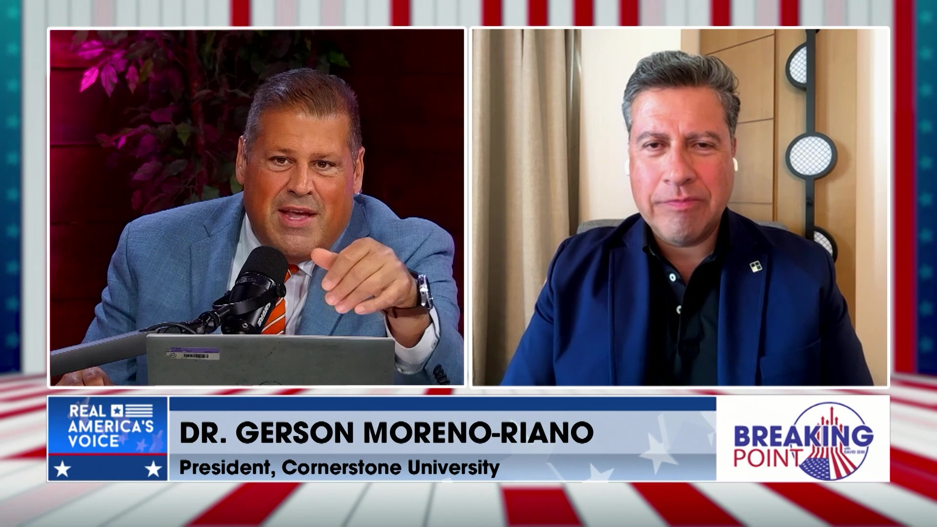 BP 7-11-26 A - David talks college changes with Pres. of Cornerstone Univ., Dr. Gerson Moreno-Riano