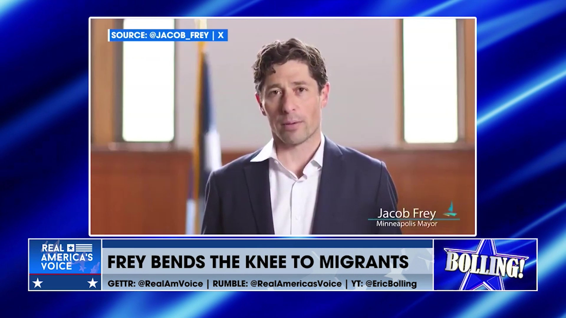 FREY BENDS THE KNEE TO MIGRANTS