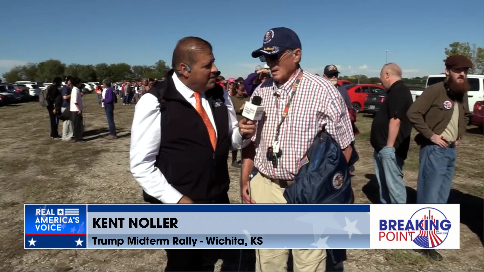 D - David chats with more attendees to the Trump Midterm Rally in Wichita, KS