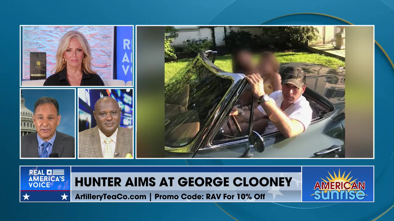 HUNTER AIMS AT GEORGE CLOONEY