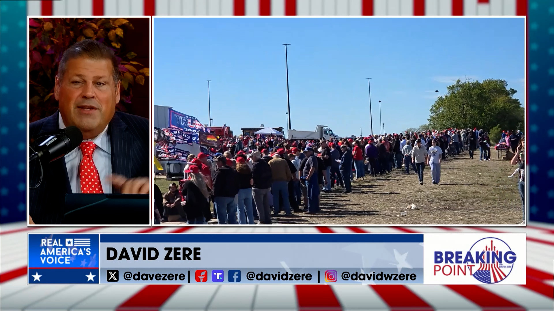 C - David chats with attendees to the Trump Midterm Rally in Wichita, KS