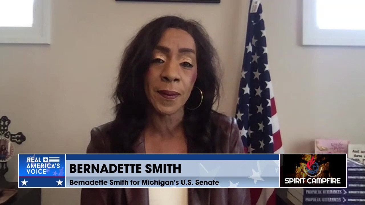 Uncle Ted speaks with Bernadette Smith, candidate for Michigan U.S. Senate