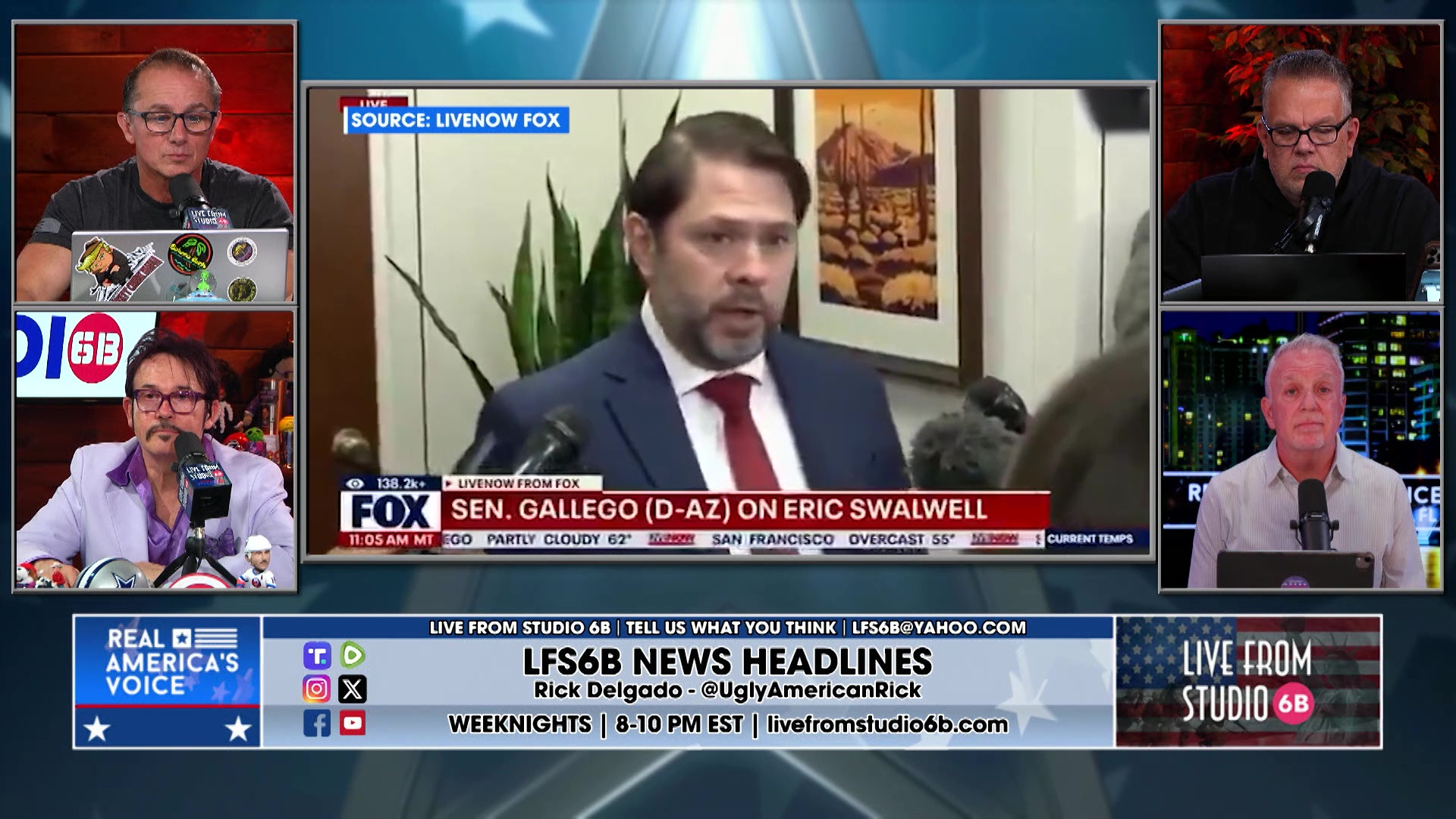 4-14-26 5 - Trumps words, Sports, Swallwell Update - he resigns, accuser presser, Gallego, Santos