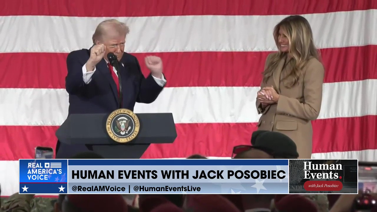 President Trump Finishes Speaking at Fort Bragg