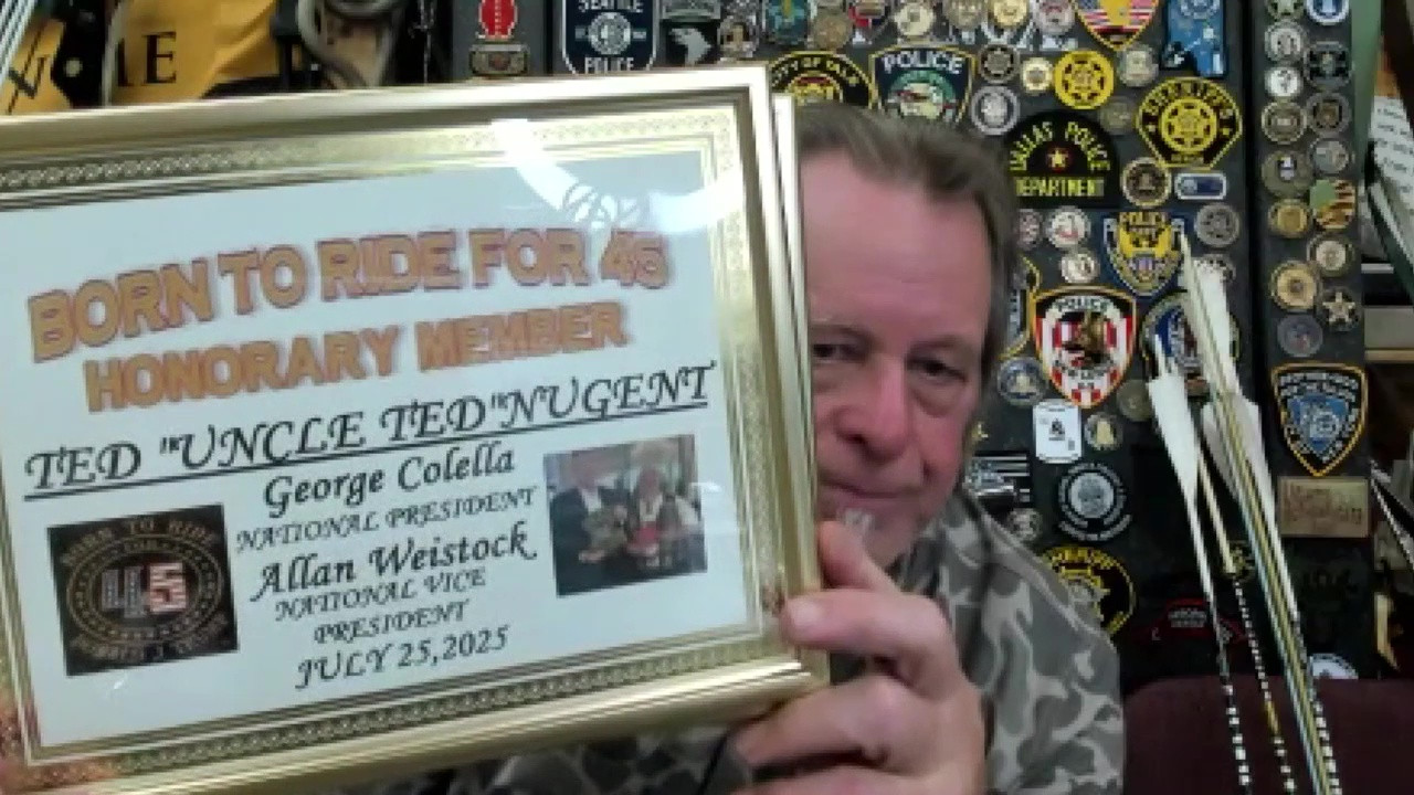 Ted Nugent is an Official Member of Born to Ride