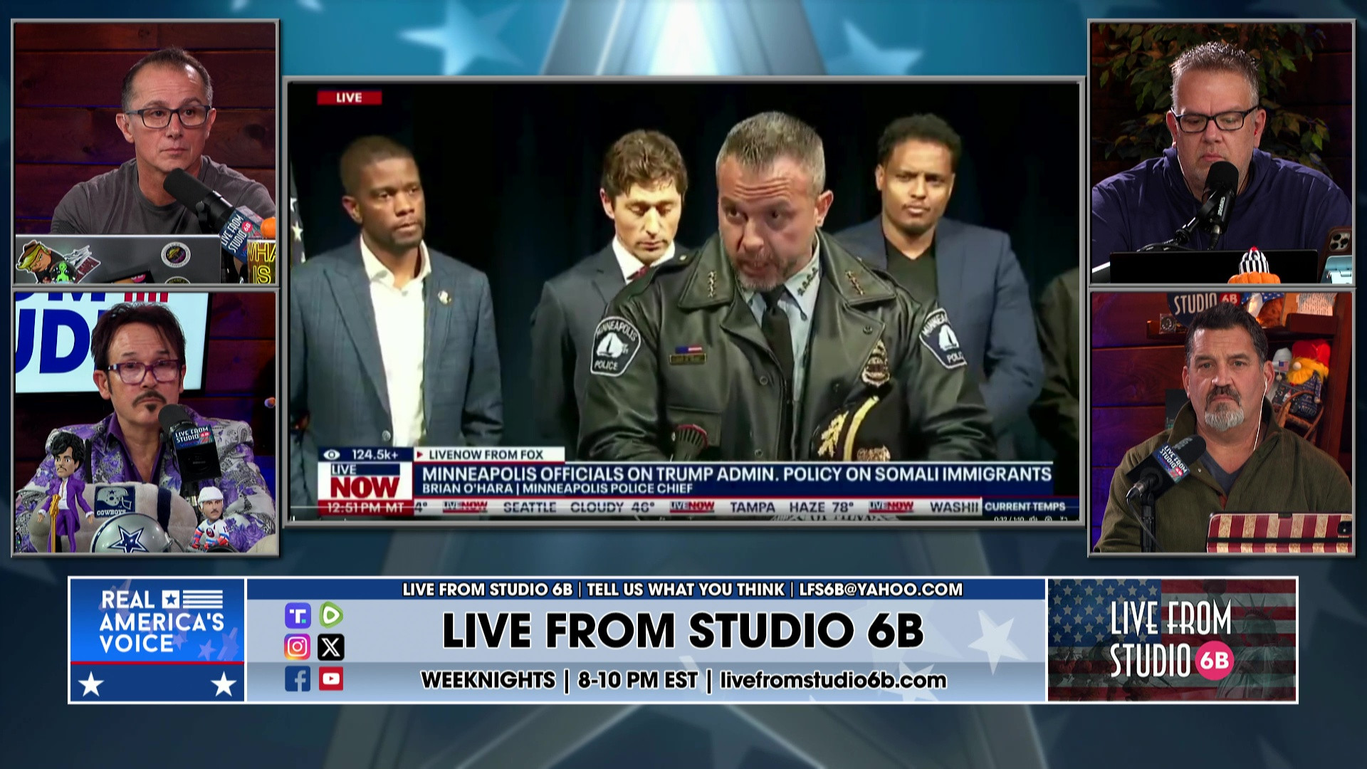 12-3-25 6 - Damon pays bills, ICE in Minn, Minn police chief, discussion