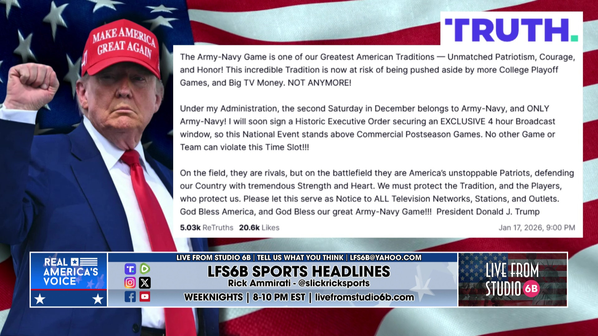 1-19-26 8 - FL woman questioned over FB comment, Omar Fateh declares No-Go Zone, Sports