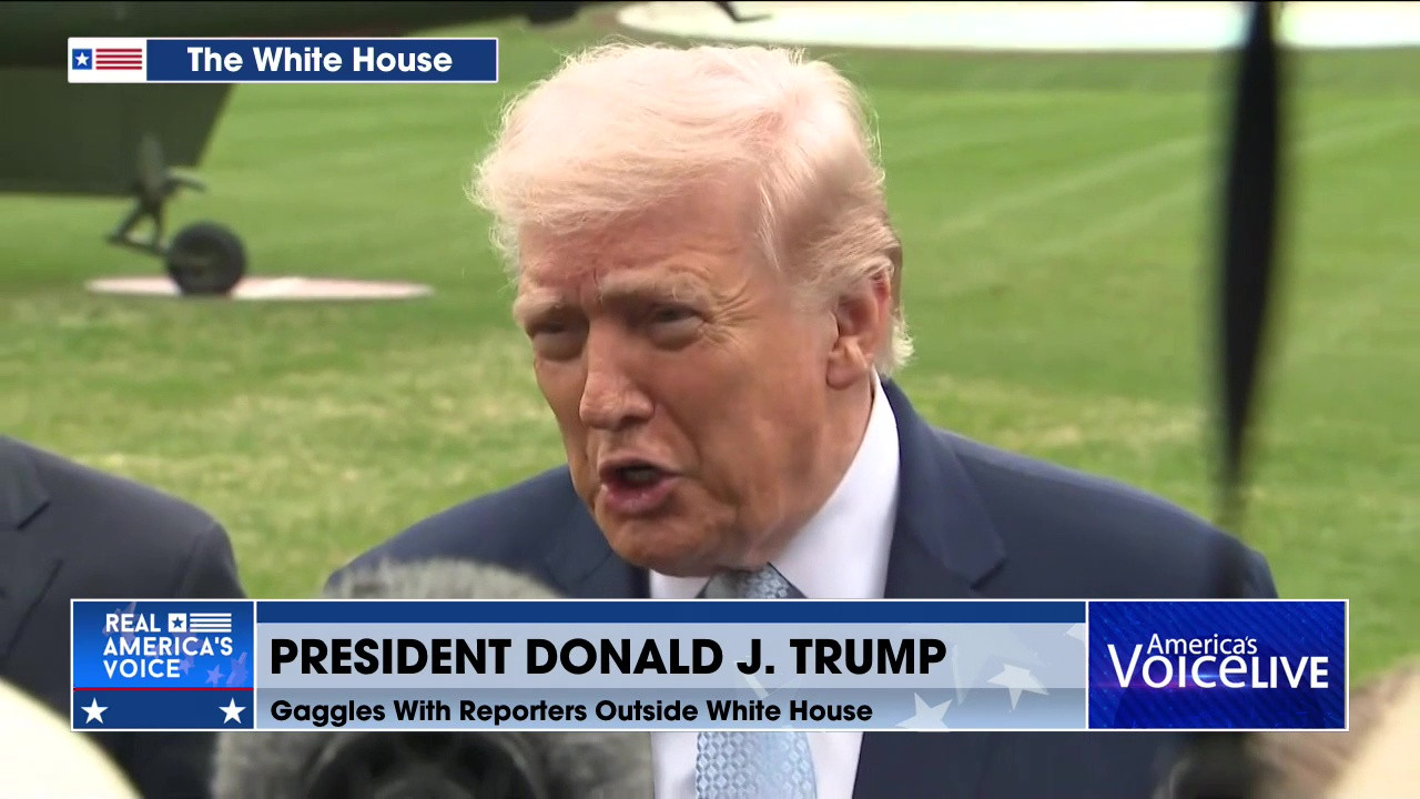 PRESIDENT TRUMP TAKES QUESTIONS FROM REPORTERS AS HE DEPARTS THE WHITE HOUSE FOR THE WEEKEND