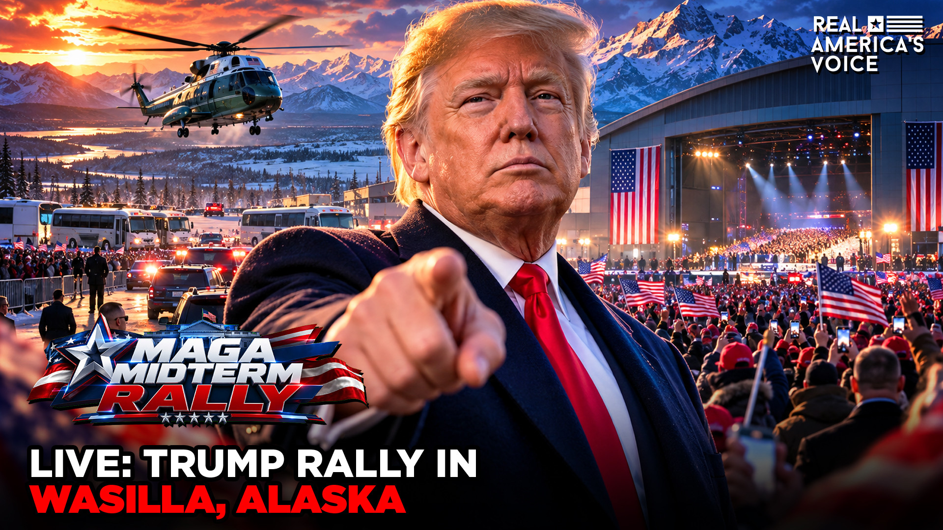 LIVE: TRUMP MIDTERM RALLY IN WASILLA, AK | REAL AMERICA'S VOICE PART 5