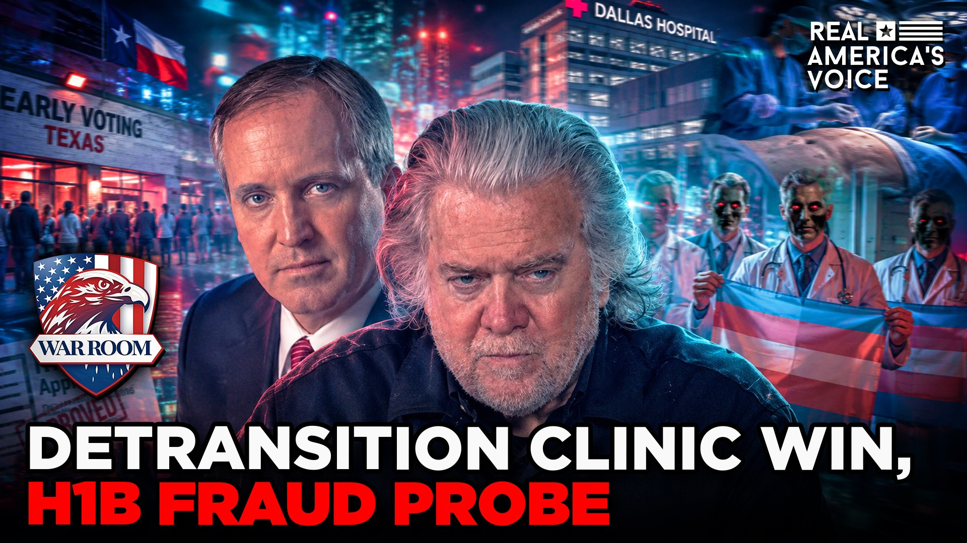 KEN PAXTON: EARLY VOTING TX, DETRANSITION CLINIC & H1B SCANDAL - THE WAR ROOM WITH STEVE BANNON