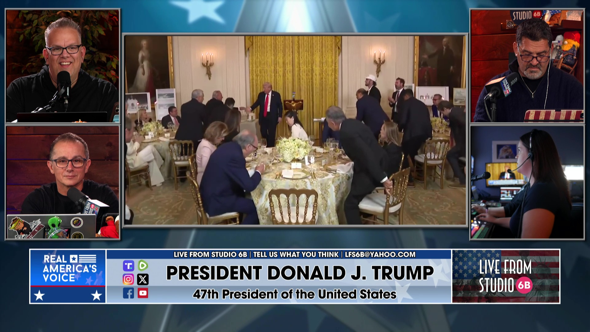 10-15-25 2 - Back from Trump Ballroom speech, telling stories, Judge blocks Trump layoffs