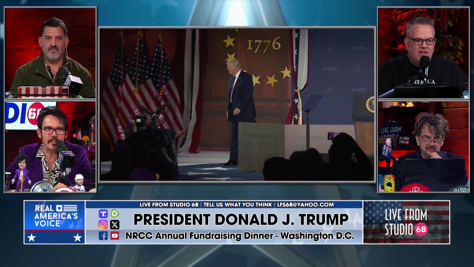 3-25-26 4 - Back from Trump speaking at the NRCC Dinner, discussion