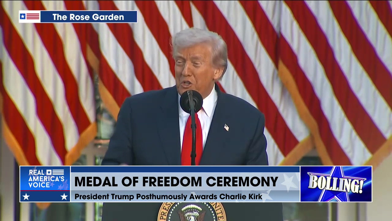 PRESIDENT TRUMP POSTHUMOUSLY AWARDS CHARLIE KIRK