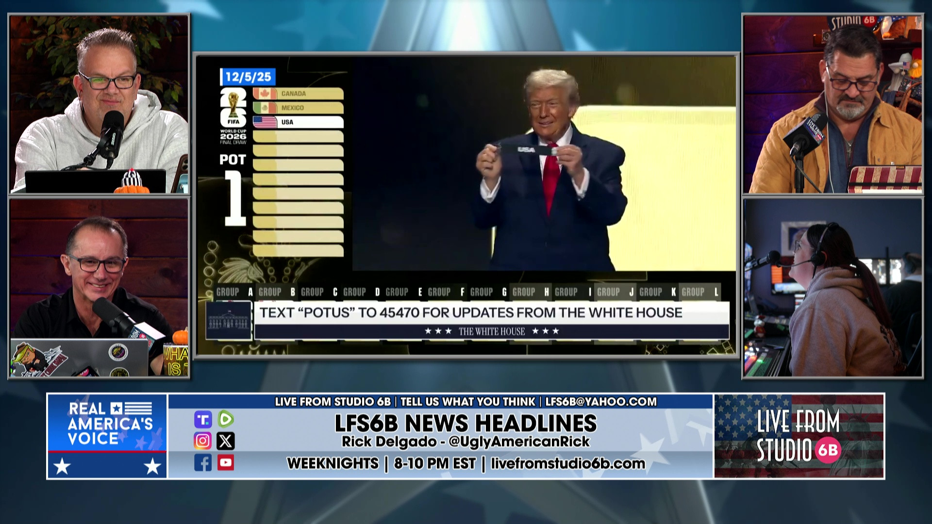 12-5-25 3 - Diaper Diplomacy, Trump attends FIFA WC Draw, gets FIFA peace prize, takes selfie, more