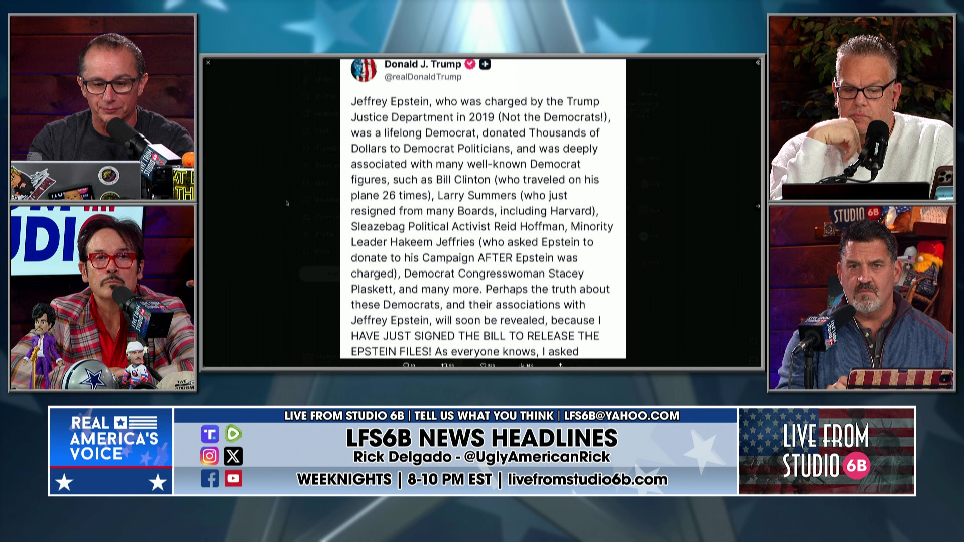 11-19-25 3 - Riley Gaines from TPUSA event, Epstein Files and Emails updates