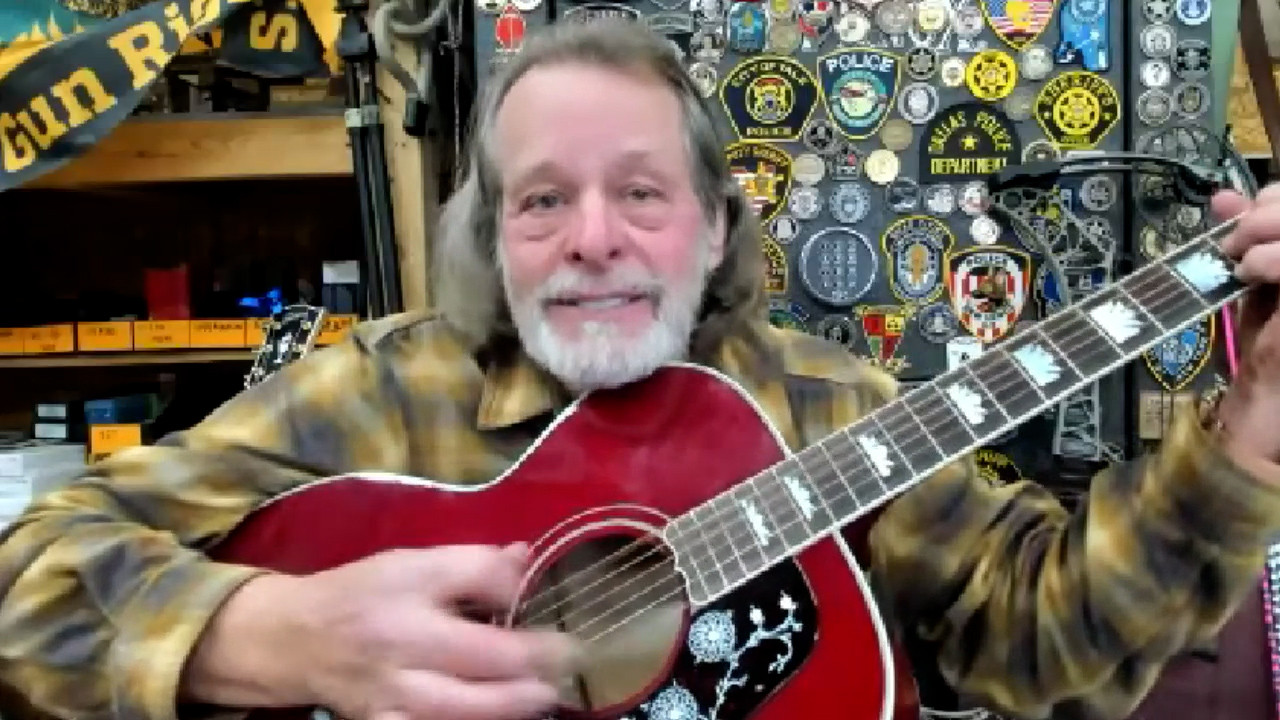 Uncle Ted jams out, "I just want to go hunting"