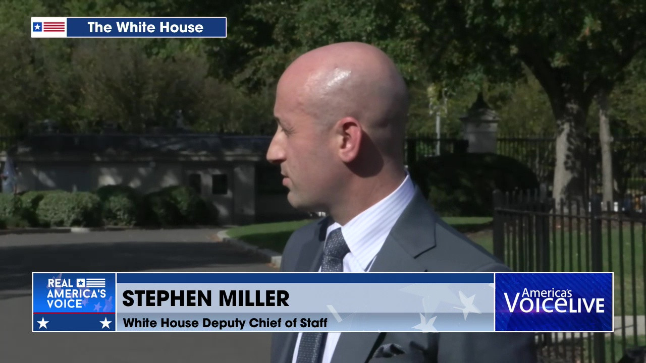 STEPHEN MILLER GAGGLES WITH PRESS