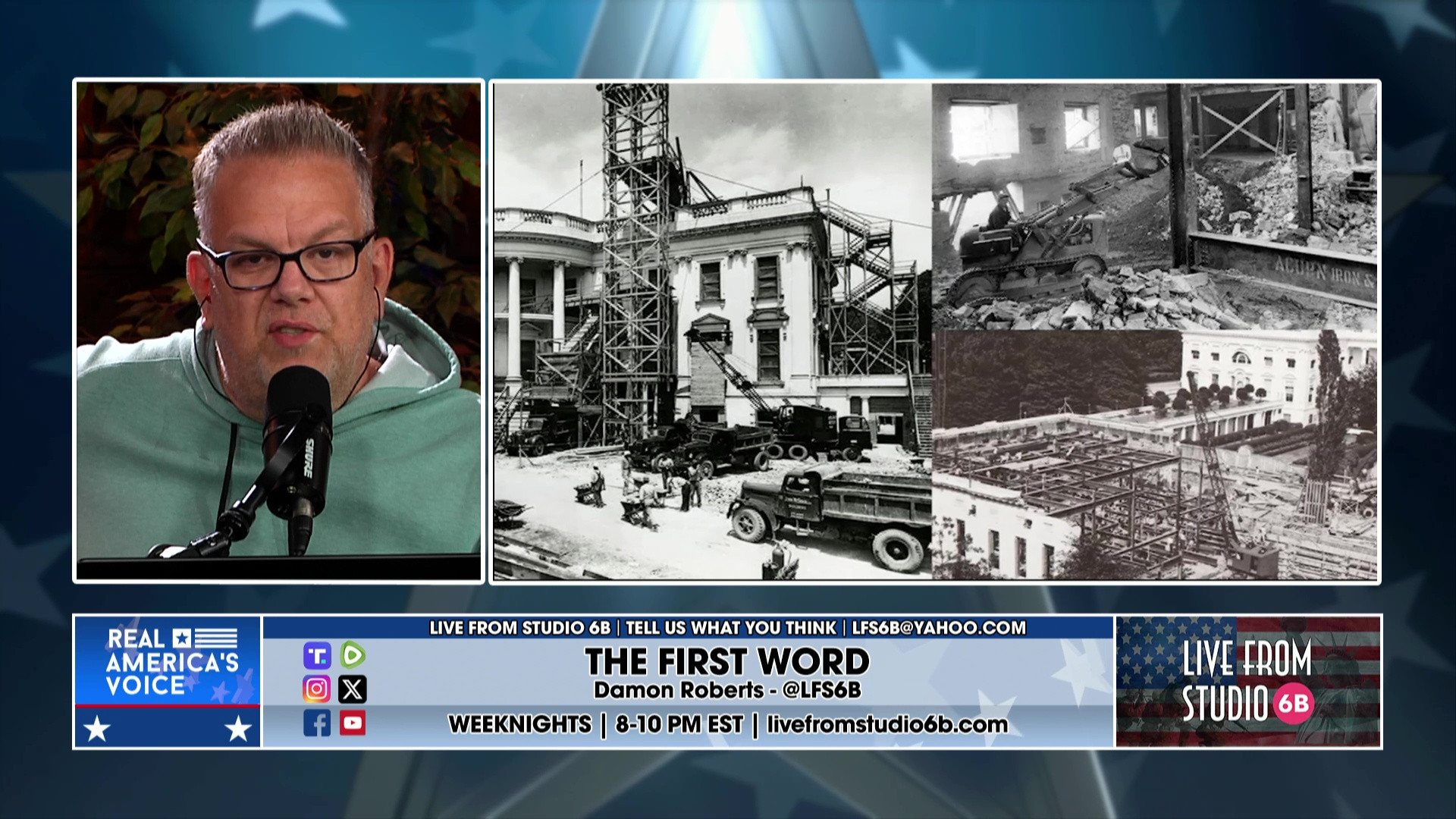 10-23-25 1 - Vin joins from WPB, The First Word on White House construction history
