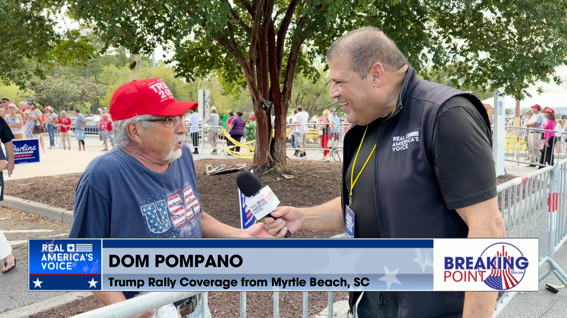 BP 08-29-26 D - David Chats with More Patriots at Trump's SC Rally for Darline Graham