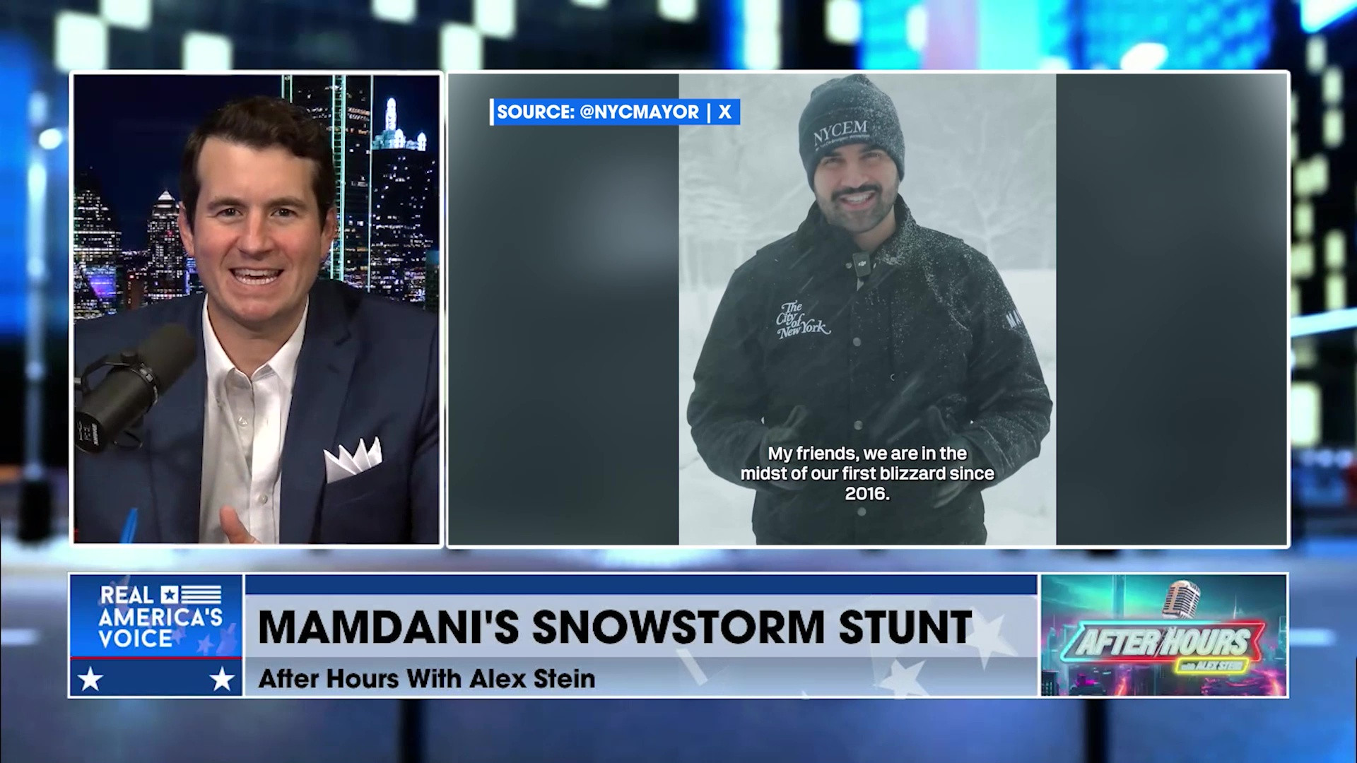 MAMDANI'S SNOW SHOVELING STUNT